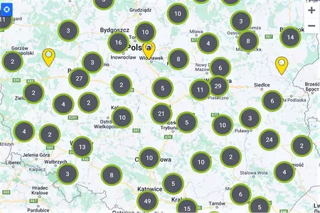 Mapa dystrybucji ISOVER
