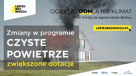 Lepiejbezsmogu 2023 zwiększenie dotacji w programie Czyste Powietrze 
