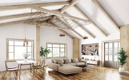 Wnętrze domu modułowego w technologii prefab