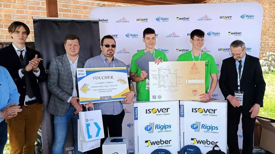 Finał Olimpiady "Buduj z Pasją" 2023 z ISOVER, RIGIPS i WEBER - laureaci I miejsca