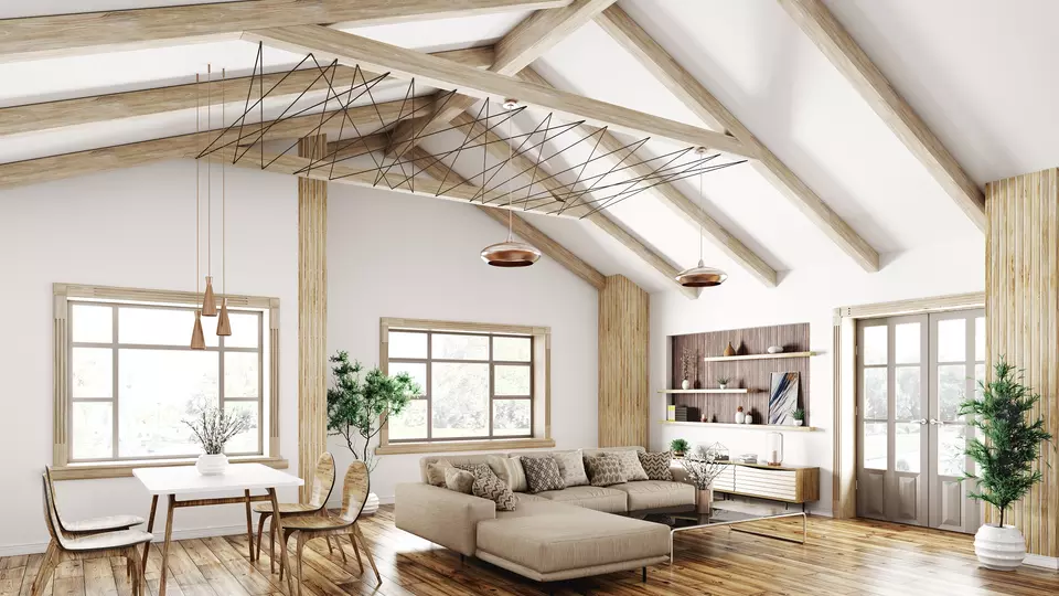 Wnętrze domu modułowego w technologii prefab