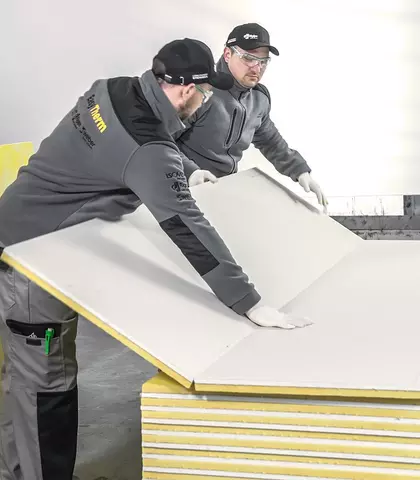 Montaż płyt zespolonych wełna i gk - EasyTherm